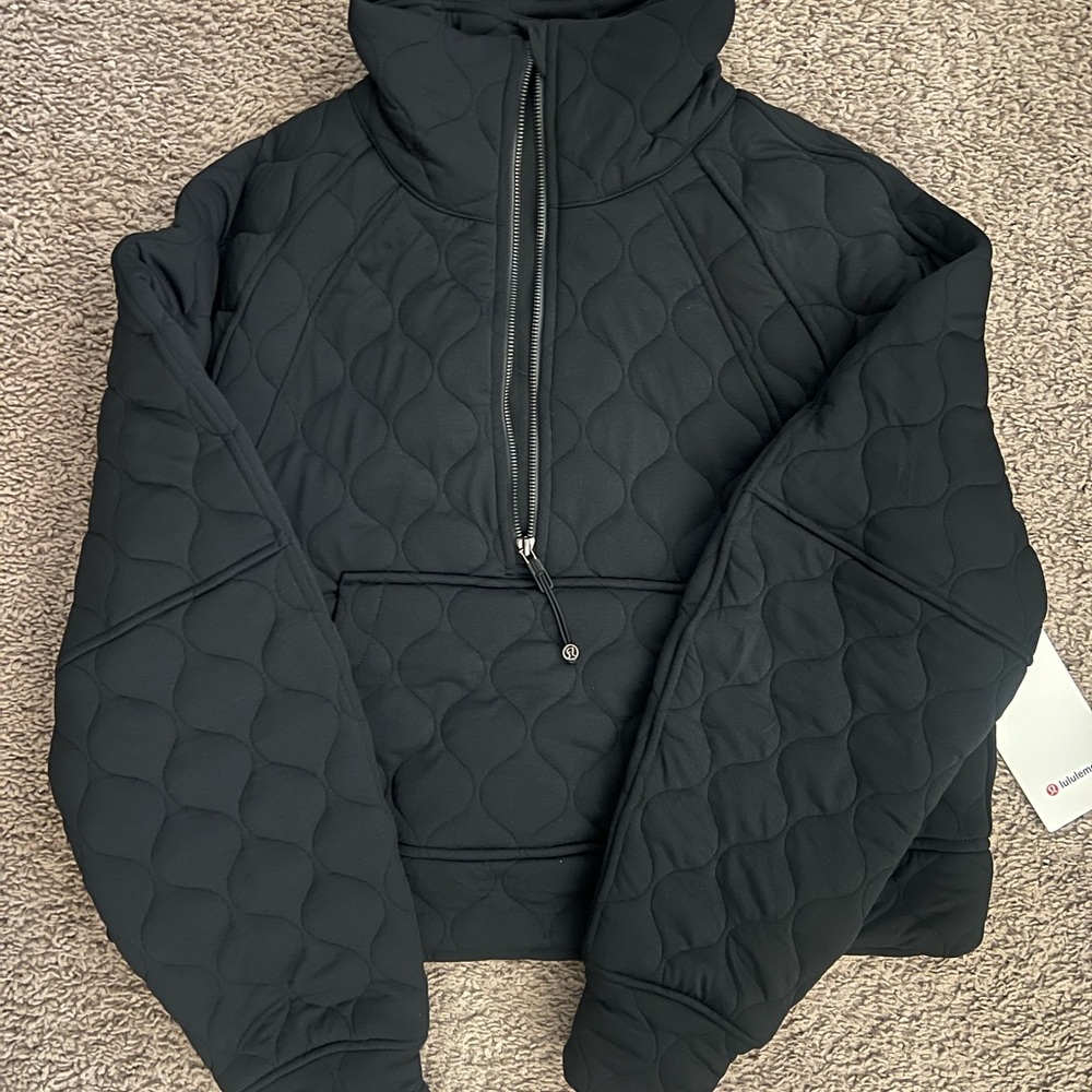 Scuba Oversized Quilted Half Zip M/L